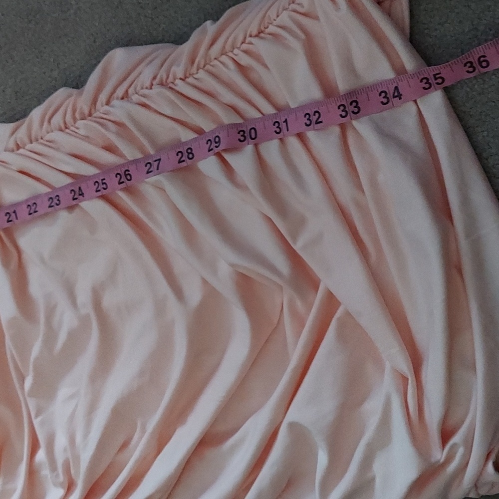 ThatsSoFetch Ruched Long Sleeve Dress Pink Medium - Picture 10 of 12